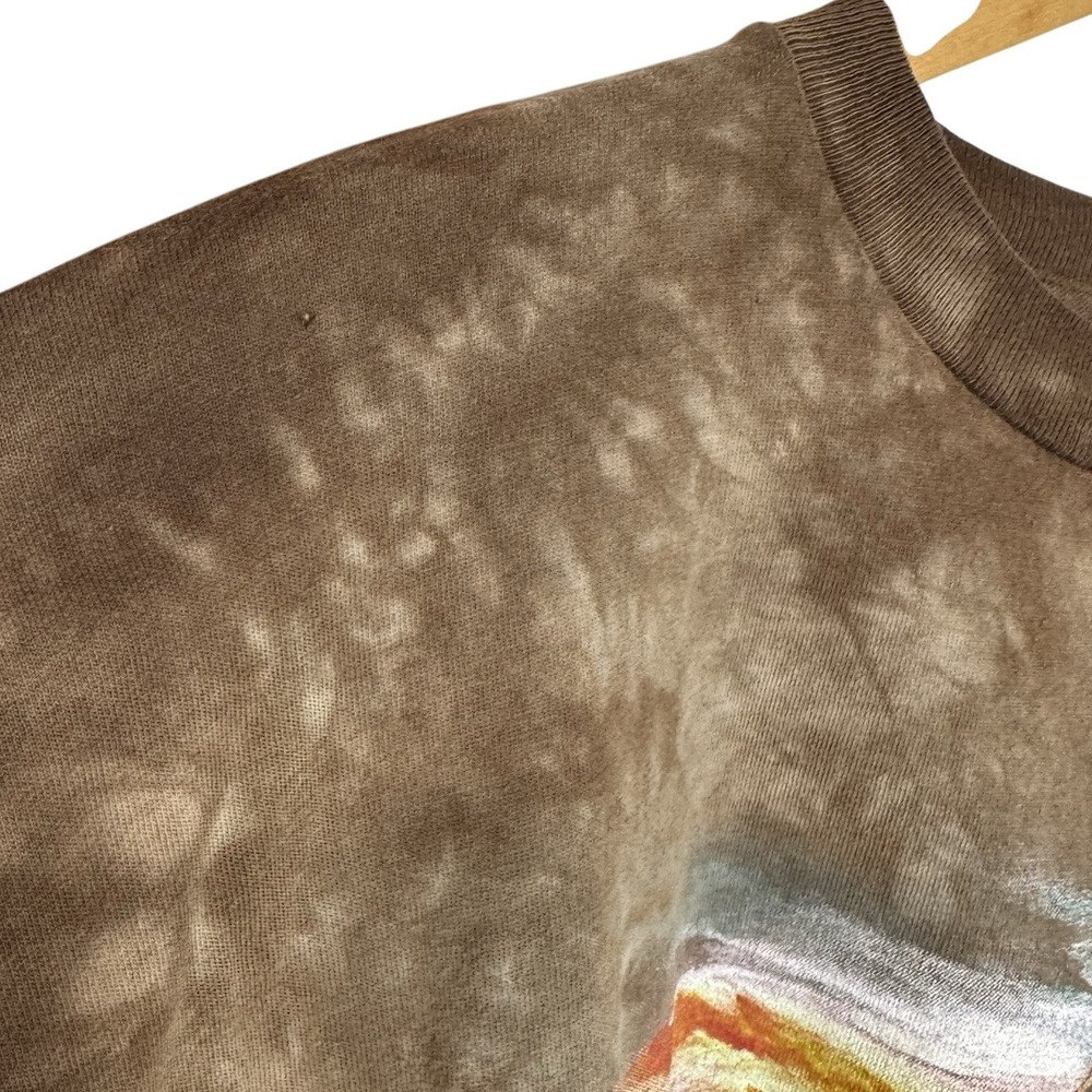 VTG Native American Wolf‎ Sky AOP Eagle Nature Graphic T-Shirt USA Made XL - Picture 3 of 5